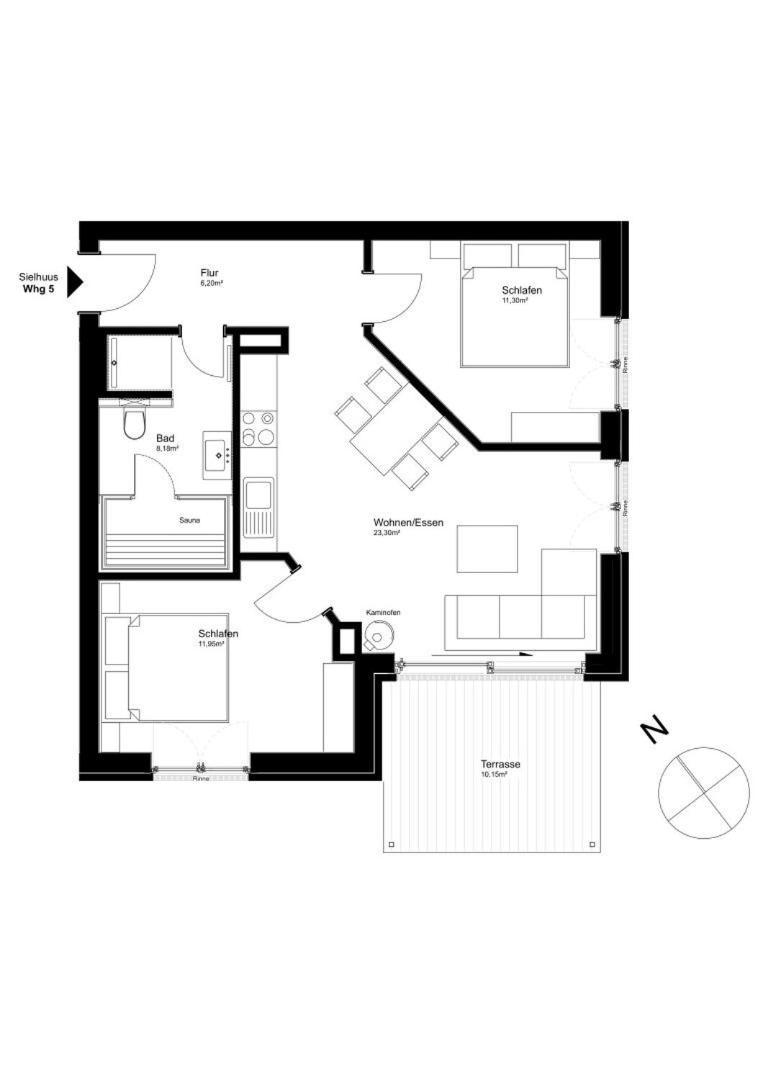 Sielhuus 5, Ferienwohnung Mit Sauna In Fedderwardersiel Butjadingen Zewnętrze zdjęcie